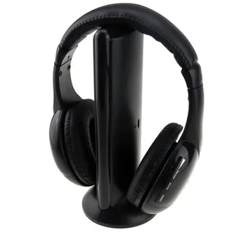 Brezžične Slušalke 5 V 1 HeadsetCordless RF Slušalke Slušalke Za TV, DVD, PC, FM Radio, Brezžični Nadzor Za iPhone 3507