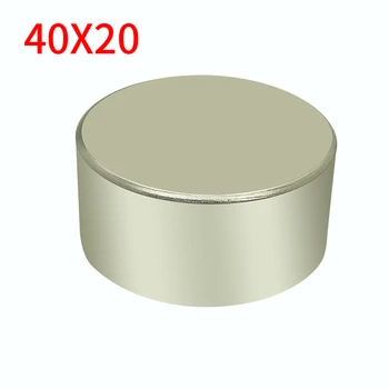 1pc Krog Blok magnet 40*20 mm Super Močnim Neodymium Magnetom Stalnim Magnetom iz Redkih Zemelj