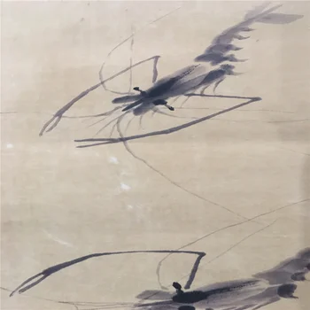 Kitajski stare Rižev papir slika Qi Baishi je kozice slikarstvo