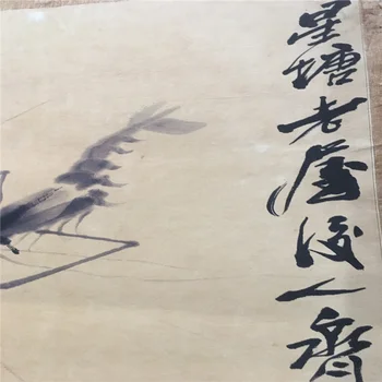 Kitajski stare Rižev papir slika Qi Baishi je kozice slikarstvo