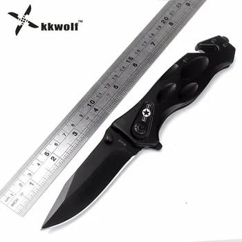 Zunanji Folding Nož Črna Titan Taktično Žepni Nož B049 Reševanje survival nož aluminija ročaj Kampiranje Lovski Nož orodje 10041