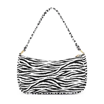 CAIDA Messenger Torbe Retro Zebra vzorec Žensk ramo torbe Zavihek Nove PU Usnje Priložnostne crossbody torbe za ženske Bolsas 2021