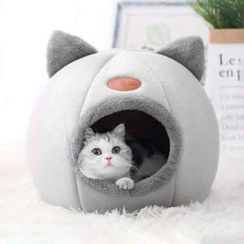 Nov Globok spanec udobje v zimskih mačka posteljo malo mat košarico majhen pes hiša izdelkov domače šotor udobno jama postelj Zaprtih cama gato