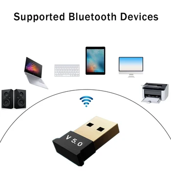 V5.0 USB Bluetooth 5.0 Adapter Oddajnik Sprejemnik Zvoka Bluetooth Dongle Brezžični USB Adapter za Računalnik Prenosni RAČUNALNIK