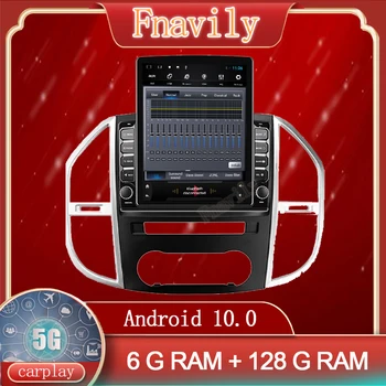 Fnavily Android 10 avtoradia Za Mercedes Benz Vito Avto Multimedijski Sistem Predvajalnik, GPS Navigacija Navpično Zaslon Tesla Slog 9.7