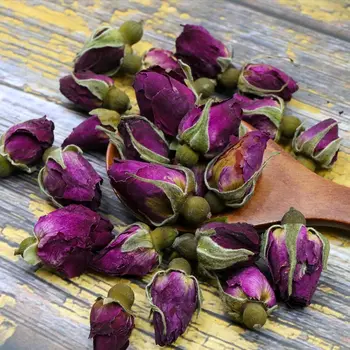 2020 Kitajski Čaj Vijolično Rosebud Rose Brsti Posušen Cvet Cvetni Zeliščni Zelena Hrana za Zdravstveno Varstvo