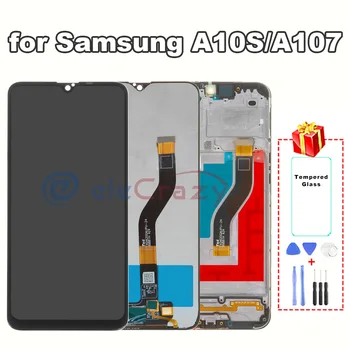 Originalni Samsung Galaxy A10S A107F A107M LCD Zaslon na Dotik z Okvirjem Skupščine Zamenjava Testirani