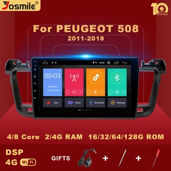 2 din Android 10 Avto Multimedijski Predvajalnik Za PEUGEOT 508 2011-2018 za Radijsko Navigacijo Video GPS DVD Audio Carplay Wifi DSP 4GB 128G