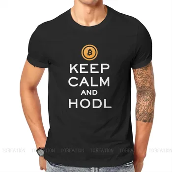 Ohraniti Mirno in HODL Edinstveno TShirt Bitcoin BTC XBT Crytopcurrency Blockchain Udobno Hip Hop Grafični T Shirt Stvari, Vroče Prodaje