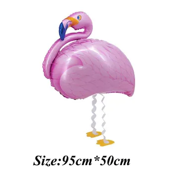 2pcs Flamingo Hoja Baloni Roza Oranžna Stoji Živali Helij Balon Poroko Dekor Rojstni Dekoracijo Baby Tuš