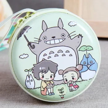 Srčkan Totoro Anime Natisnjeni Tin Unisex Mini Risanka Krog Lep totoro Kovanec Torbici Otroci Ustvarjalni Obesek Vrečko za Paketni prenos Nov Prihod 103519