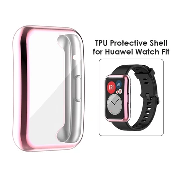 1pcs TPU Zaščitnik Kritje za Huawei Watch Fit celozaslonskem Primeru Anti Praske Zaščitni Lupini Za Huawei Watch Fit Traku Band