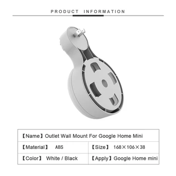 Google Domov Mini Wall Mount primeru Prihranek Prostora Pribor Stojalo Obešalnik Držalo za Zaščito Google Domov Mini Glasovni Pomočnik
