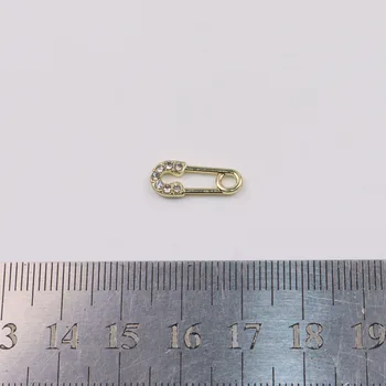 Eruifa 6pcs 7*16mm Lep Varnost Pin Z Nosorogovo Kovanec Cinkove Zlitine ogrlico,zapestnico, uhane nakit DIY ročno 2 barvi
