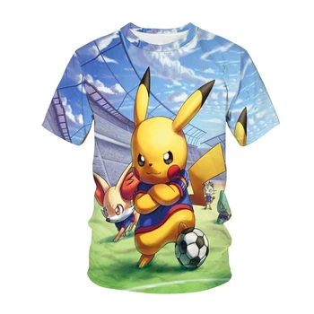2021 Poletje Novih Fantov in Deklet, Risanka Natisni T-shirt Urban Moda Japonski Anime Šport Udobno Priložnostne Fashion Majica