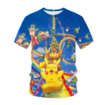 2021 Poletje Novih Fantov in Deklet, Risanka Natisni T-shirt Urban Moda Japonski Anime Šport Udobno Priložnostne Fashion Majica