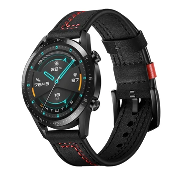 22 mm Usnjeni trak Za Huawei watch GT-2-2e-pro GT2 GT2e 46 mm zapestnica Samsung Prestavi S3 Frontier/Galaxy Watch 3 45mm/46mm Band 104177
