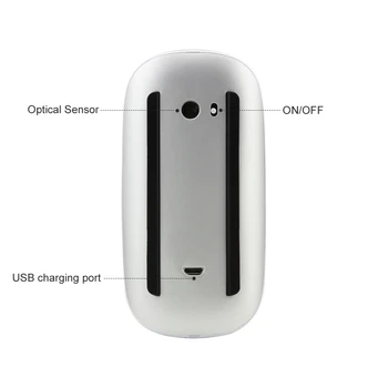 Brezžična Arc Touch Čarobno Miško Ergonomska Ultra Tanek Polnilna Miši Optični 1600 DPI za Apple Macbook Miško Wireles