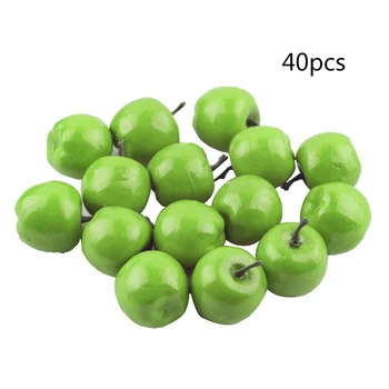40pcs Mini Umetno Jabolka Pene Ponaredek Sadje Živil, Umetnih Apple Stranka Božič Poročno Dekoracijo Doma