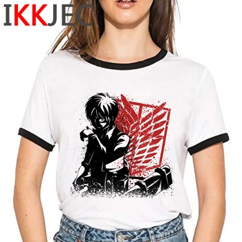 Napad na titan majica s kratkimi rokavi tshirt ženske japonski bela majica estetske poletnih vrh nekaj oblačil ulične 104534