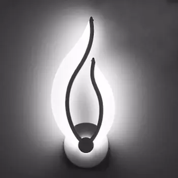LED svetilka Moderne Stenske Svetilke Akril Rov 10W AC90-260V Plamen Oblike Zaprtih, Kopalnica, Spalnica, Dnevna Soba, Hodnik Art Okras