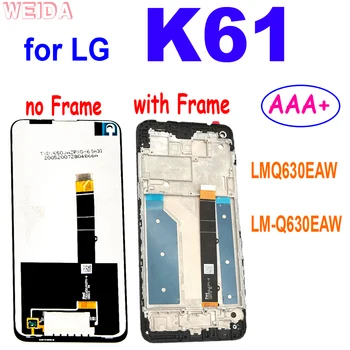 AAA+ LCD Za LG K61 LCD-Zaslon, Zaslon na Dotik, Računalnike Montaža z Okvirjem Za LG K61 LMQ630EAW LM-Q630EAW LCD Nadomestni Deli