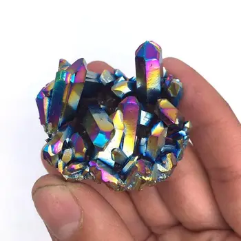 Naravni Quartz Crystal Mavrica Titana Gruče Točke Redkih Reiki Kamen Lahko Obrti Dekoracijo Vzorcu Mineralnih Za Zdravljenje Ho Z5A2