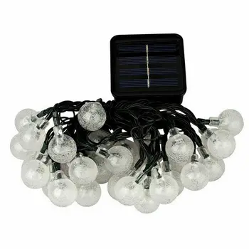 20/30/50 LED Kristalno kroglo Fariy Niz Luči Garland Počitnice Poroko Christmas Tree Okraski Lučka na Prostem Sončno energijo
