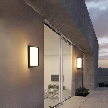 Zunanji Steni Luči, Gospodinjski Balkon, Dvorišče vodoodporna LED Stenska Svetilka 12W 30W Aluminija Vrtu Vile Razsvetljavo