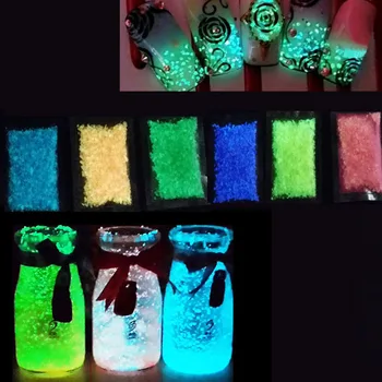 Elegent Barvita Stranka Fluorescentna Super Svetlobni Delci Sijaj Pigment Svetel Sijaj Pesek V Temi
