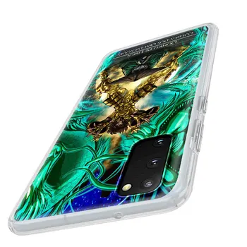 TPU Primeru Telefon Za Samsung S20 FE S21 Ultra S10 Plus S8 S9 Coque Odbijača Opomba 10 Lite 20 9 Mehko Funda Kritje Saint Seiya Knights