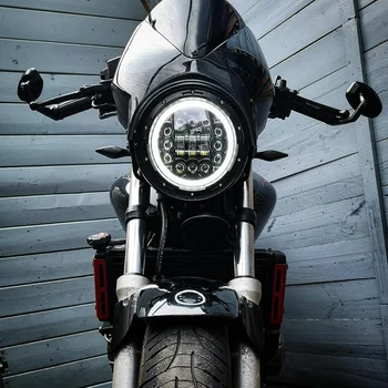 7 Palčni Smerniki Za motorno kolo Harley 7Inch Krog DRL Vključite Signal Halo LED Žaromet
