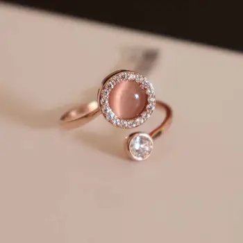 Izvirno novo diamant, jajce krog nepravilno obračanje odpiranje nastavljiv prstan elegantno čar ustvarjalne retro žensko srebrni nakit 107517