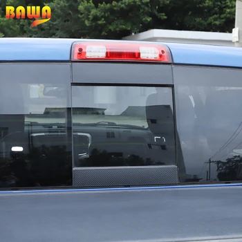 BAWA Mehko ogljikovih vlaken Notranje zadeve Ornamenti Zadaj Windows Kritje Dekoracijo Nalepke Za Dodge RAM 1500 Letu 2011+ Avtomobilska dodatna Oprema