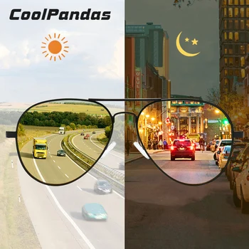2021 Letalstva Dan Night Vision Vožnje Inteligentni Photochromic sončna Očala Moških Polarizirana sončna Očala za moške, Ženske Oculos De Sol