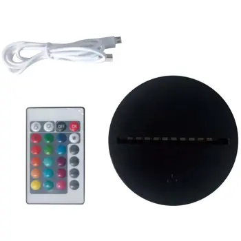 1/2/5/10PC Kabel USB Touch 3D LED Luči Imetnik Lučka Znanja Noč Svetlobe, Zamenjava 7 Barvno Pisane Luči Baze Namizni Dekor Imetnika