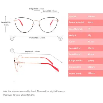 LUCIDIE Moda Mačka Oči Ženske Očal Okvir Letnik Jasno, Leče za Očala Ženski Optična Očala Okvir 2021 Prevelik Očala