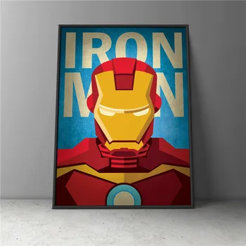 AVENGERS Umetnosti Marvel Prvakov Avengers Vrtec Superheroj Razredu Platno Plakat Dekor Minimalno Film, Poster TISKANJE Wall Art