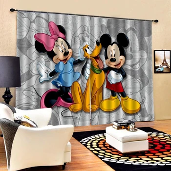 Disney Minnie Mouse Mickey, Donald Duck Blackout Zavese Dom Dnevna Soba Bar Dekoracijo Fantje Dekleta Spalnica Okraski, Darila 109042