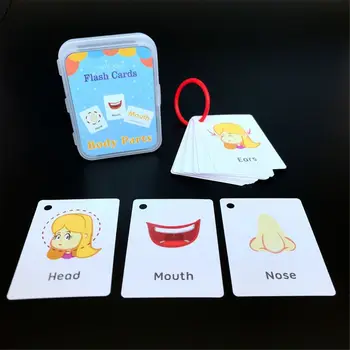 Otroci Baby Angleščina Učenje Besedo Kartico Srčkan Živali Sadje Število Abeceda Žep Flash Kartice Otrok Montessori Izobraževalne Igrače
