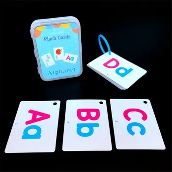 Otroci Baby Angleščina Učenje Besedo Kartico Srčkan Živali Sadje Število Abeceda Žep Flash Kartice Otrok Montessori Izobraževalne Igrače