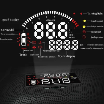 Avto je HUD, Head Up Display Digitalni merilnik Hitrosti Za Toyota Land Cruiser 200 V8 2010~2020 Vožnje Sn OBD Podatkovni Projektor Vetrobransko steklo
