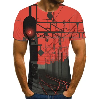 Nove Moške Lobanje T-shirt za Moške 3D Tiskanih Lobanje T-shirt