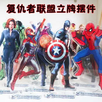 Marvel Legende Avengers Ključnih Verige Nove Deadpool Captain America Thanos Groot Keychain Akril Dekoracijo Na Debelo Keyring