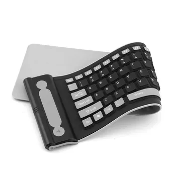 Prenosni 2.4 G Brezžična Tipkovnica Prilagodljiv Nepremočljiv Odporen Mehki Silikonski Mini Pc Gaming Laptop Dodatki