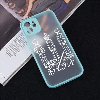 Japonske Anime Obljubil Neverland Primeru Telefon za iPhone 11 12 Mini Pro X XS XR Max 6 6S 7 8 Plus SE 2020 Kože, Občutek Mat Zadnji Pokrovček