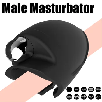 Silikonski 10 Vibracijska Penis Obroči Zamudo Trener Moški Masturbator Vibrator Seks Glavice Penisa Spodbujanje Massager Adult Sex Igračke Za Moške