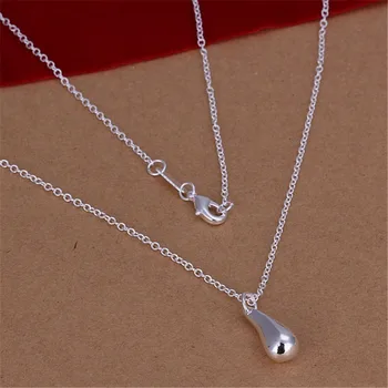 Najnižje promocije Cena Lepe srebrne barve ŽENSKE spusti Srčkan verige ogrlica visoka kakovost modnih precej 11106