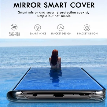 Ogledalo Flip Primeru Telefon Za Huawei P40 P20 P30 Pro Lite Y6 Y7 Y9 P Smart 2019 Mate 40 30 Čast 20 10 8A 8X 10i 9X Pokrov