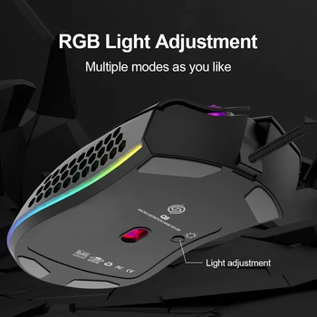 USB Žična Gaming Miška USB Polnilne 7200dpi Nastavljiv RGB Z Votlo Iz Satja Urad Igralec Miši